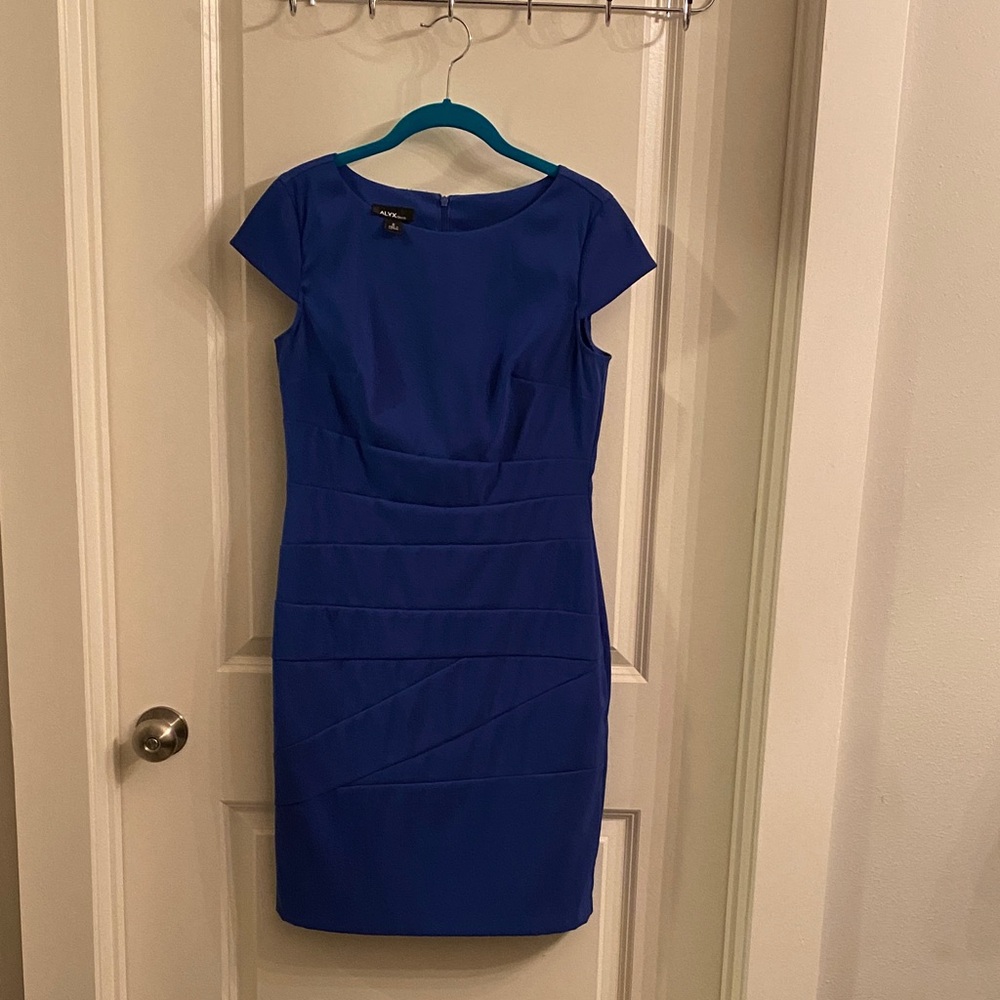 Alyx Blue Cap Sleeve Mini Dress